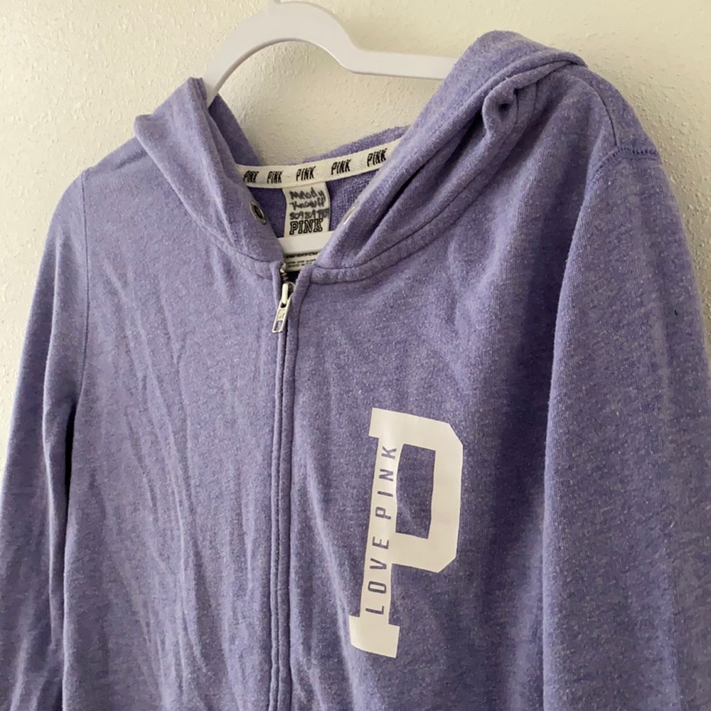 Purple Pink Zip Up Sweater Hoodie